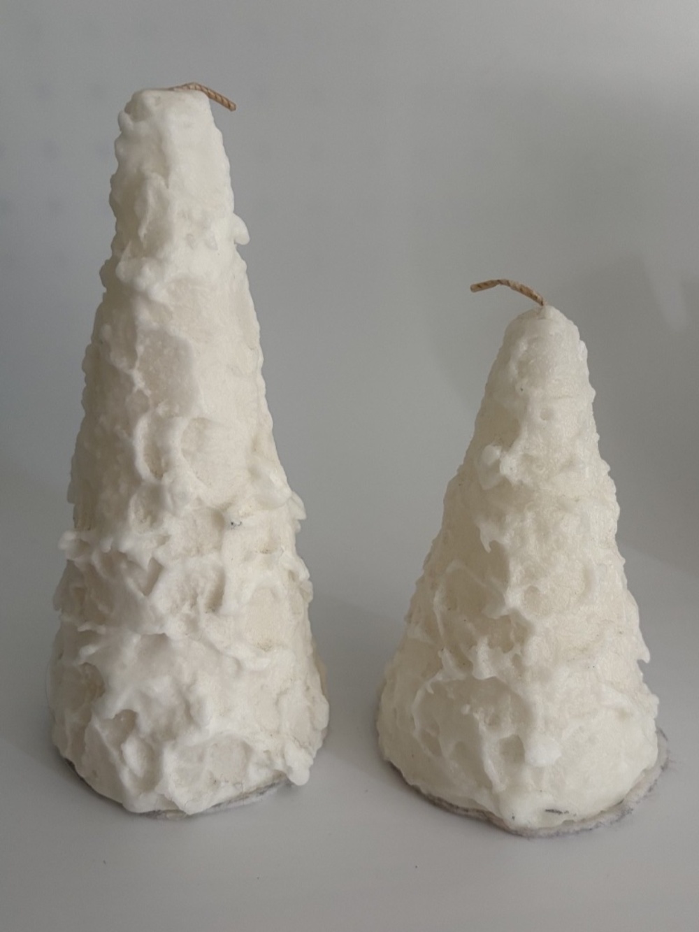 NOS White PartyLite Candy Cane Christmas Tree Candles Set of 2 Original Box